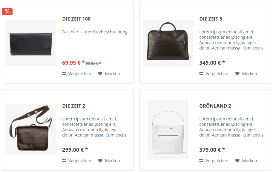 Kurzbeschreibung im Shopware Frontend