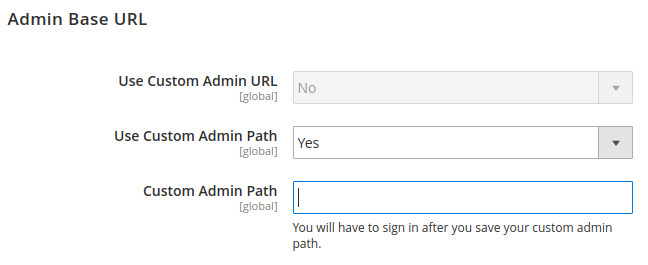 Magento Custom Admin Path