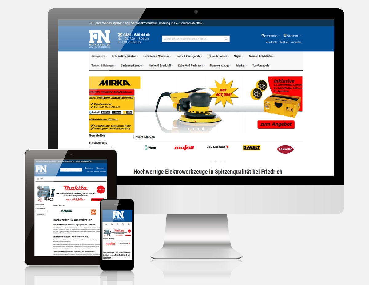 Magento Onlineshop FN Werkzeuge