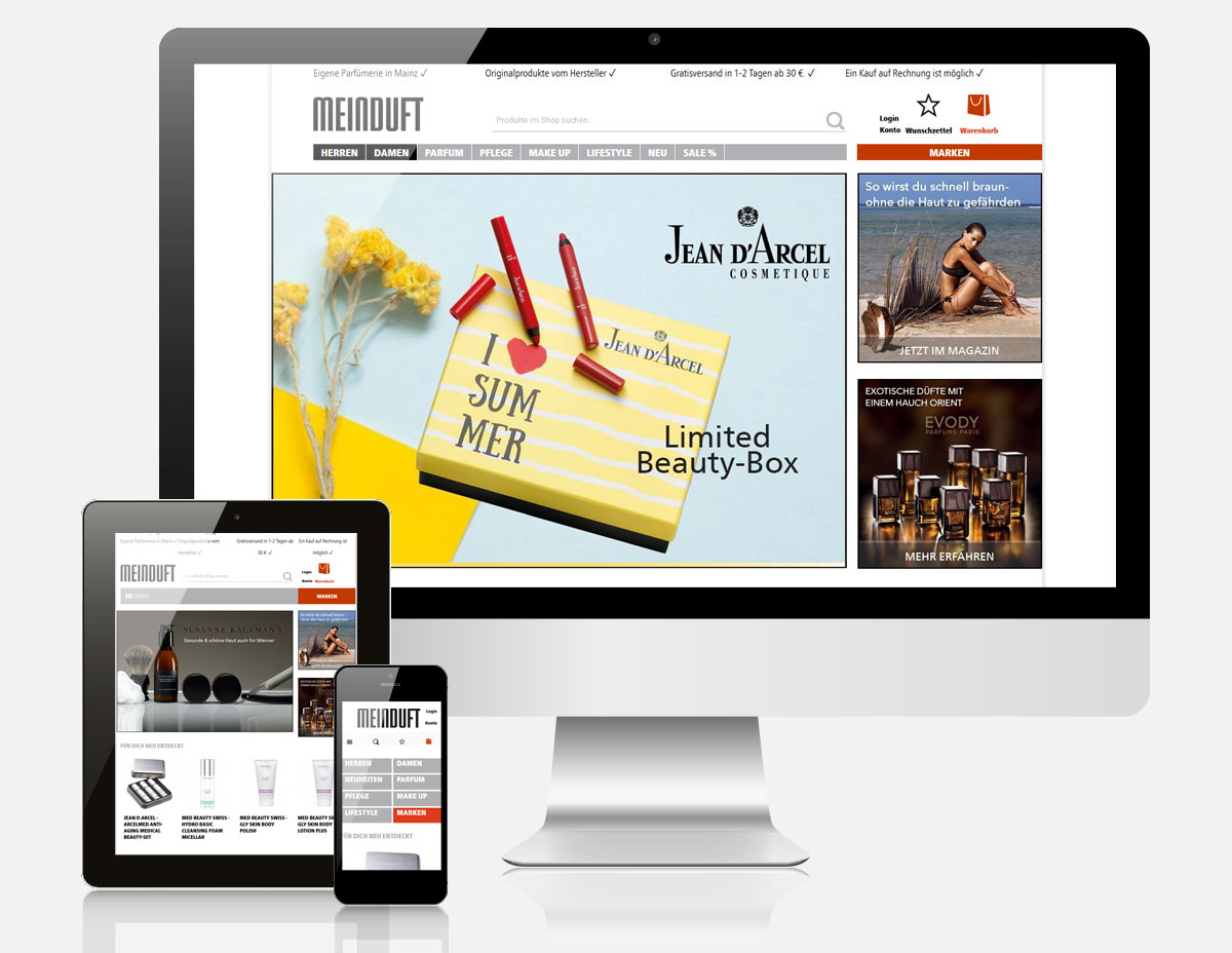 Magento Onlineshop Meinduft