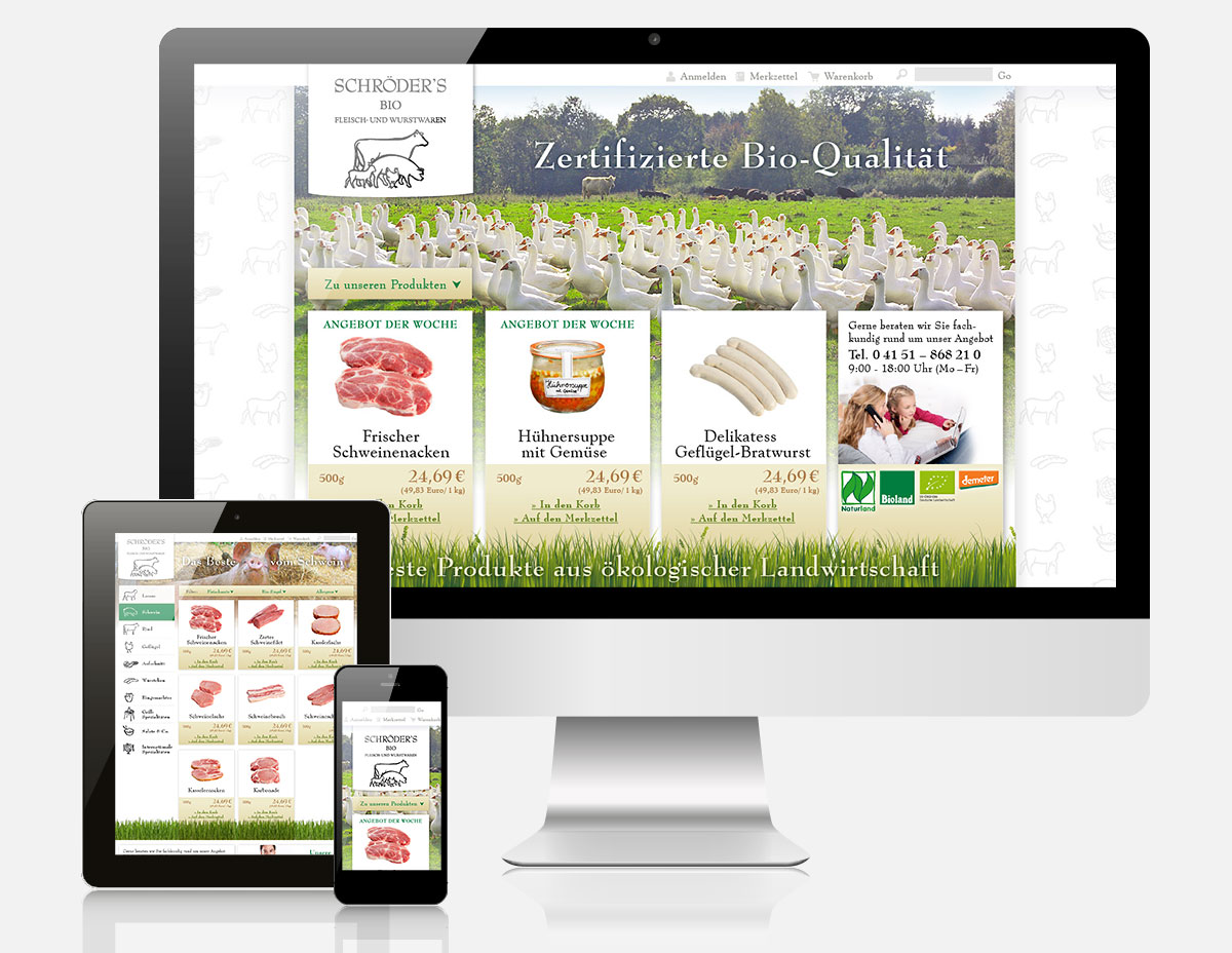 Shopware Onlineshop Bio Fleischer