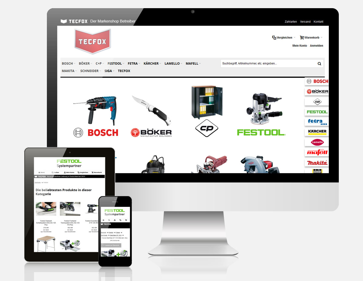 Magento Onlineshop TECFOX