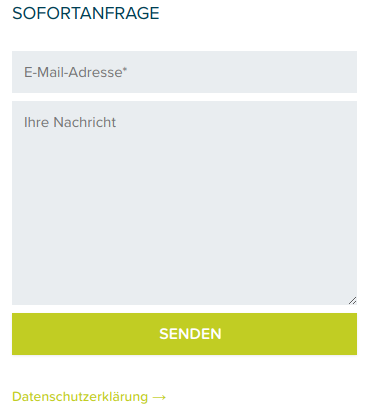 DSGVO konformes Kontaktformular