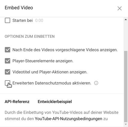 Der "erweiterte Datenschutzmodus" von YouTube