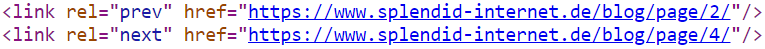 SEO Entwicklungen 2019: rel=prev/next
