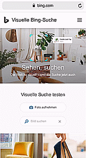 Visuelle Suche bei Bing Visuelle Suche bei Bing