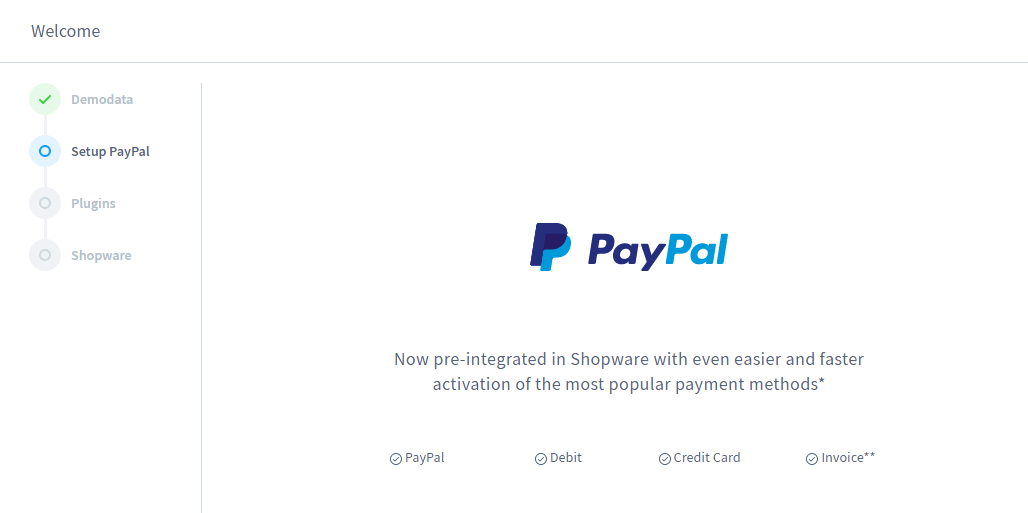 Shopware 6 mit integrierter Paypal-Schnittstelle