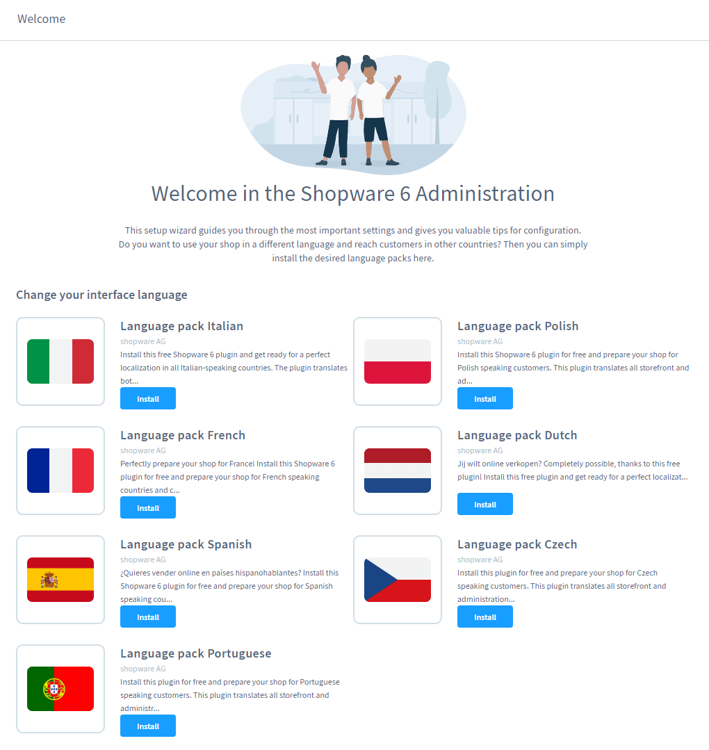 Shopware 6 Sprachpakete