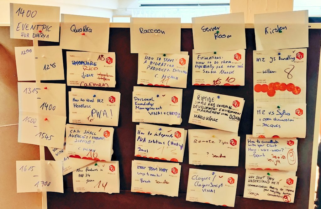 Schedule MageUnconference 2019 - Samstag Schedule MageUnconference 2019