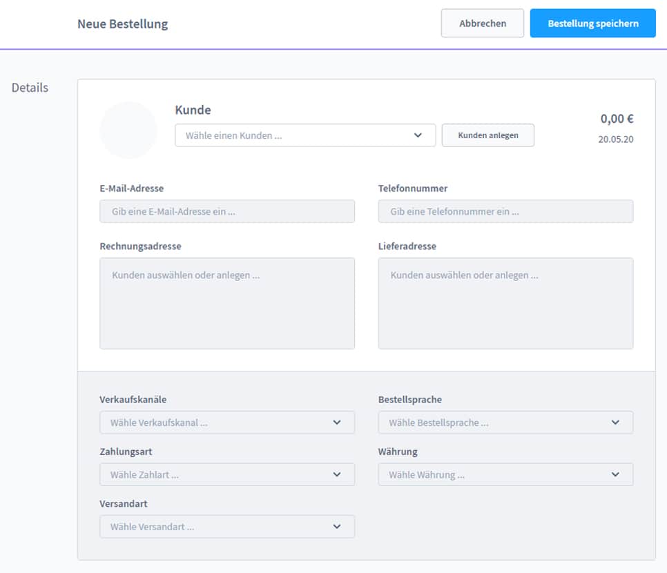 Shopware 6.2 Neue Bestellung Grafik Shopware 6.2 Neue Bestellung