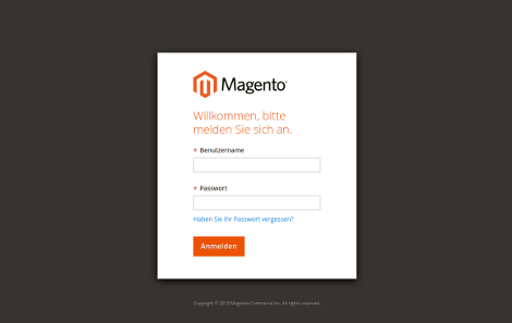 Magento 2 Login / Admin-Bereich