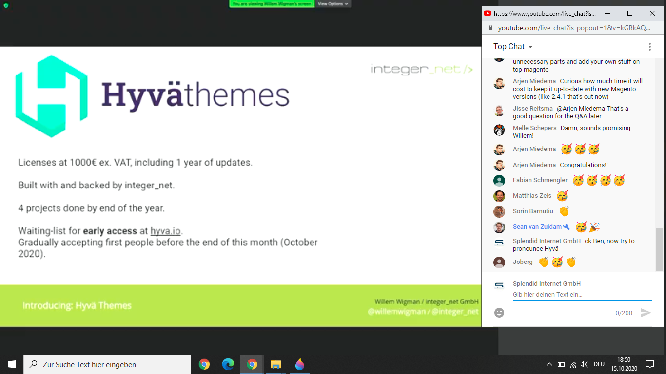 Große Begeisterung im Chat über PWS von Hyväthemes Große Begeisterung im Chat über PWS von Hyväthemes
