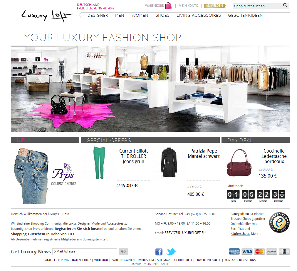 Preisverdächtiger Shop-Relaunch: luxuryloft.eu