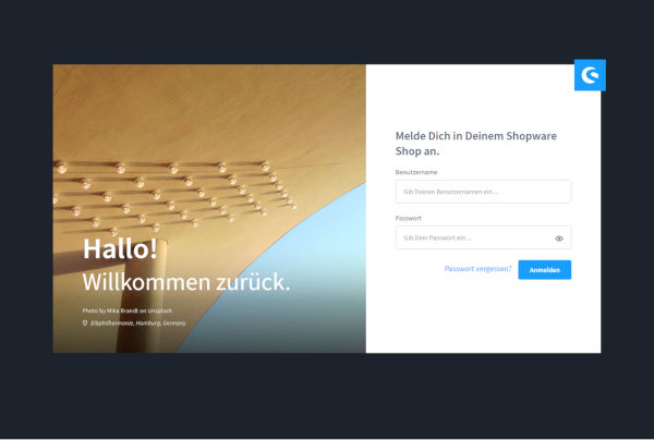 Shopware 6 Demoshop Backend