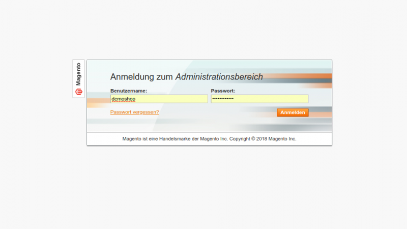 Magento 1 Admin einloggen