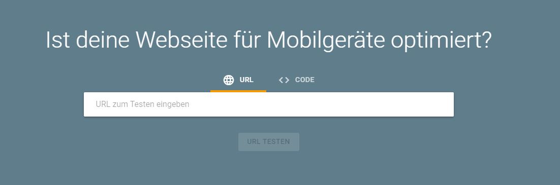 test-auf-optimierung-fuer-mobilgeraete Screenshot vom Test-Tool auf Optimierung für Mobilgeräte.