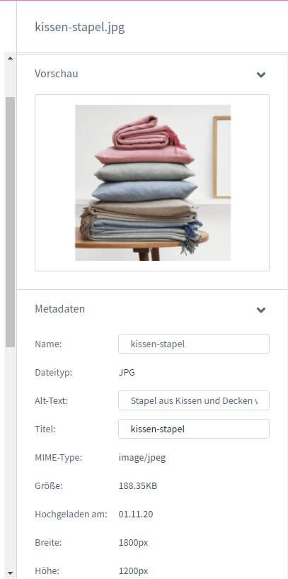 Shopware 6 Backend Medienverwaltung