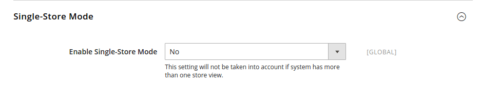 Magento 2 Single Store Modus