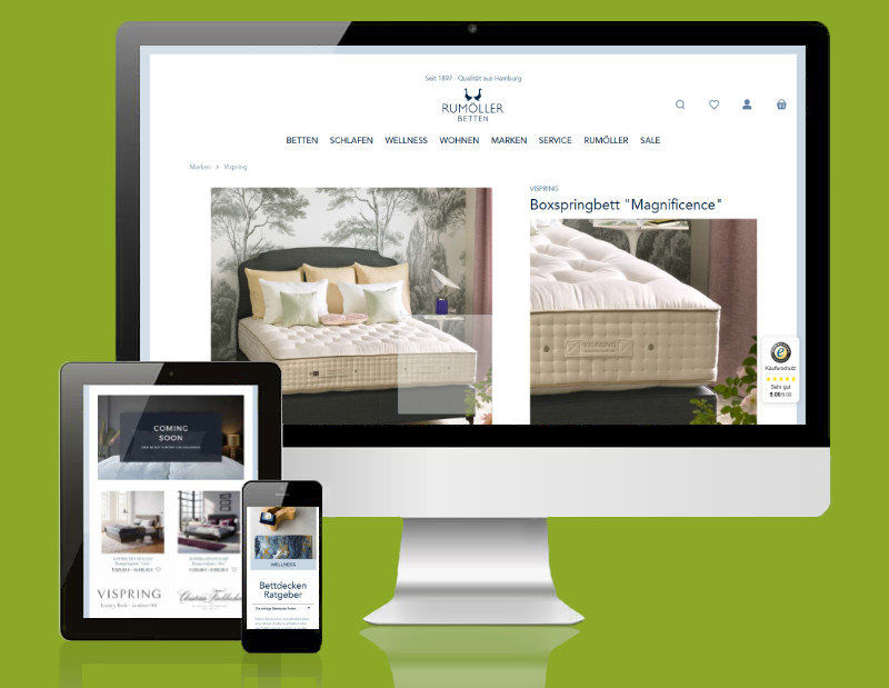 rumoeller.de als Desktop, Tablet und Mobile Version