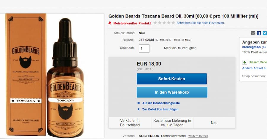 Artikel mit Grundpreis in eBay (über M2E Pro)