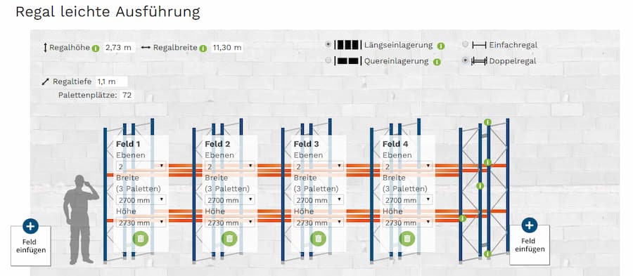 Produktkonfigurator für Regale in Magento 2
