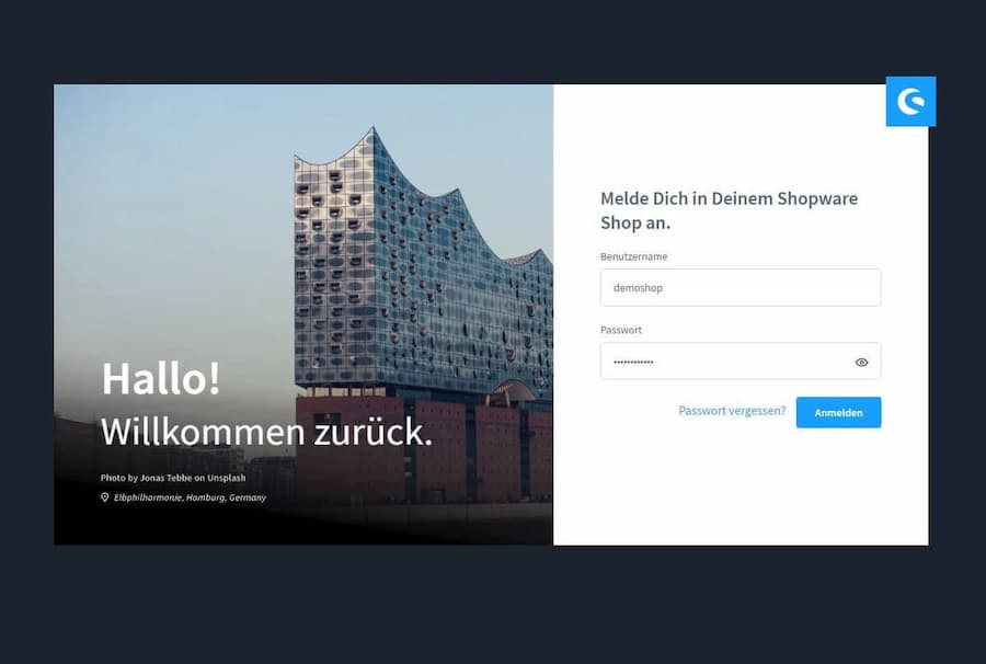 Shopware 6 Login