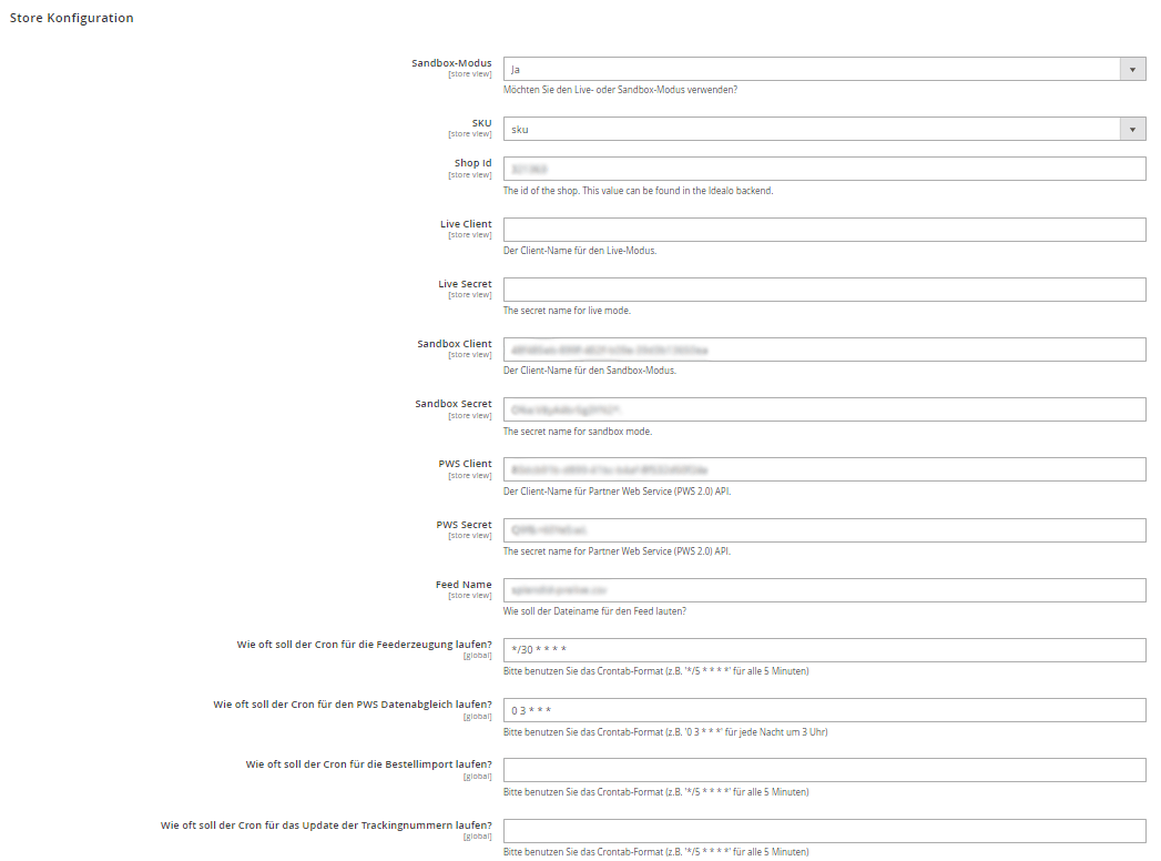 Installations- und Konfigurationsanleitung 'idealo Connector – Magento 2'