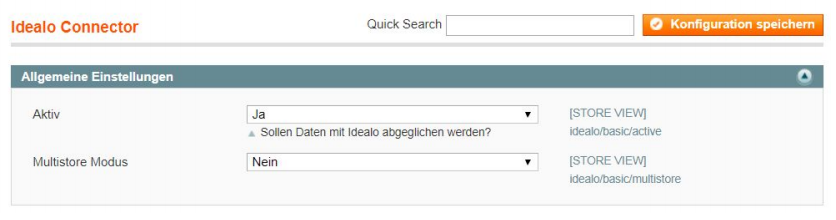 idealo Connector – Magento 1 aktivieren