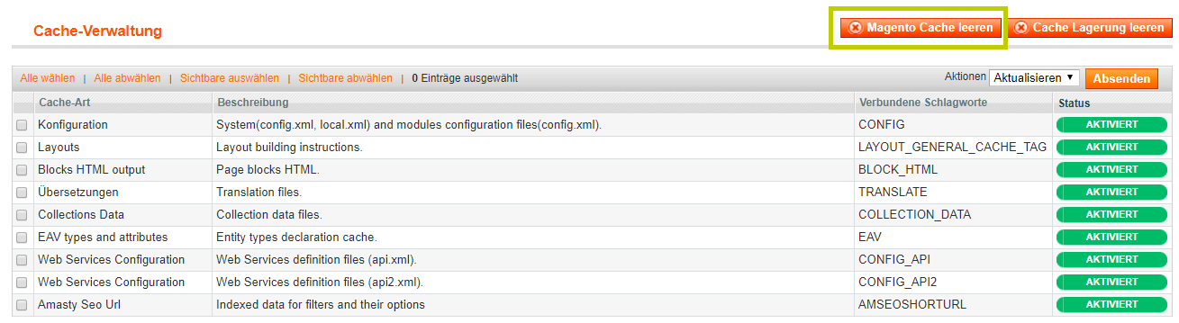 idealo Connector – Magento 1: Cache Verwaltung in Magento 1 idealo Connector – Magento 1: Cache Verwaltung in Magento 1