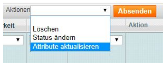 idealo Connector – Magento 1: Massenbearbeitung - Attribute aktualisieren