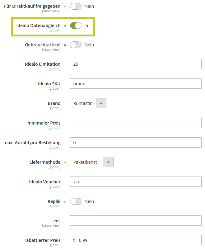 Installations- und Konfigurationsanleitung 'idealo Connector – Magento 2'