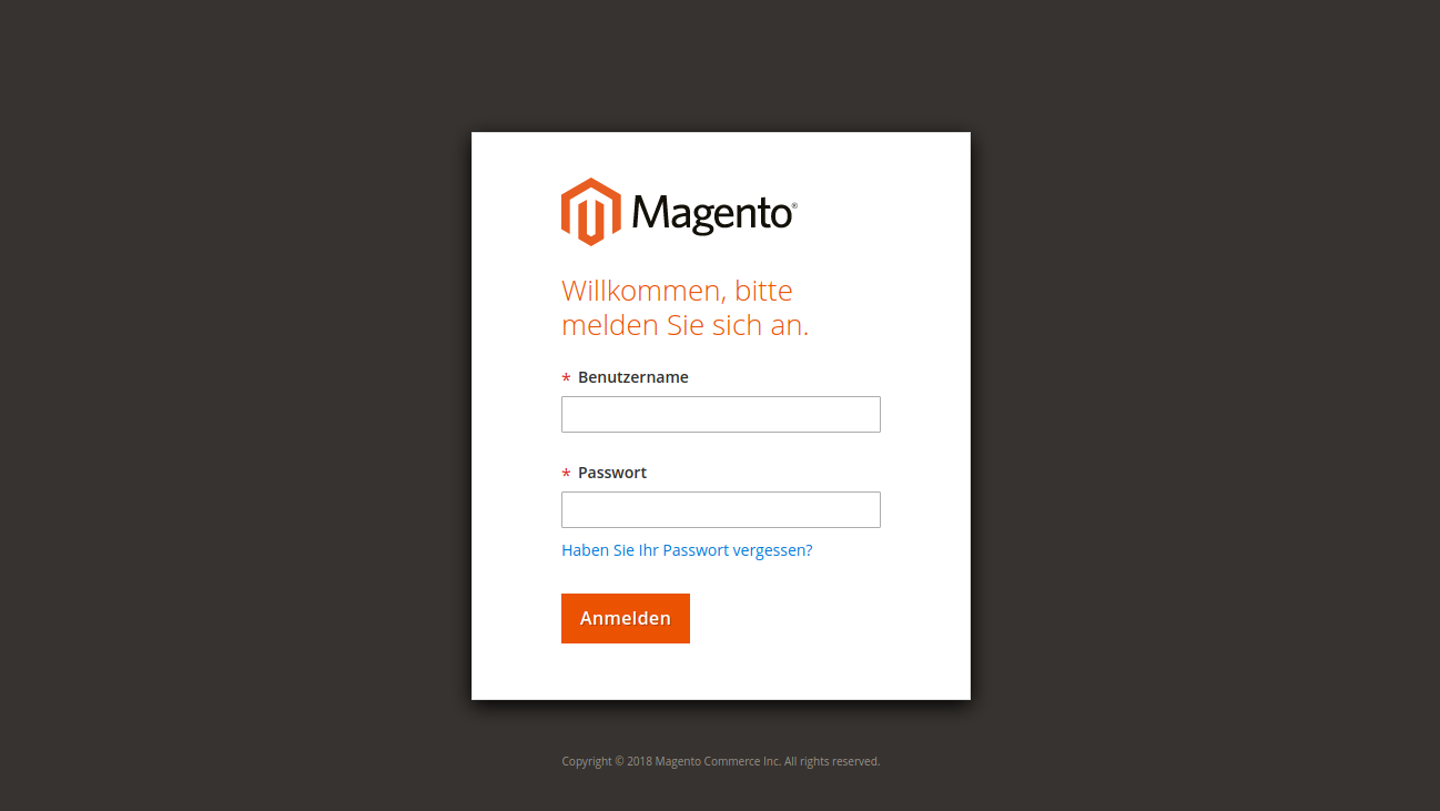 Magento 2 Admin Panel Login