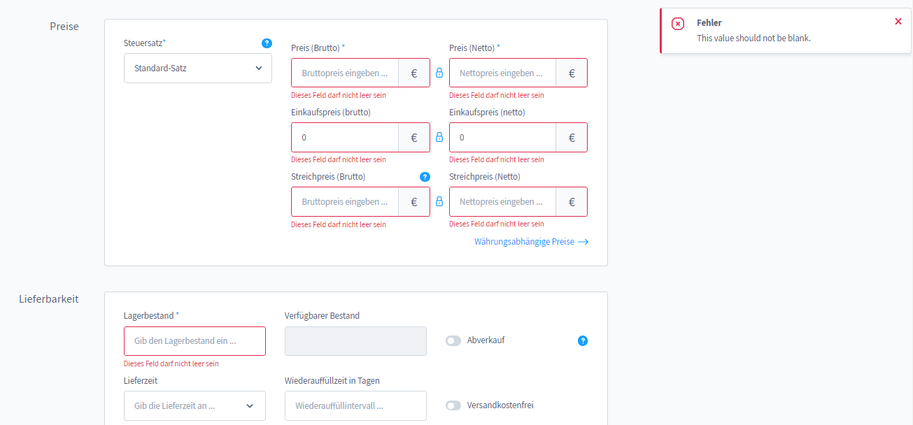 Shopware 6 Handbuch – 5. Kapitel: Produkte anlegen