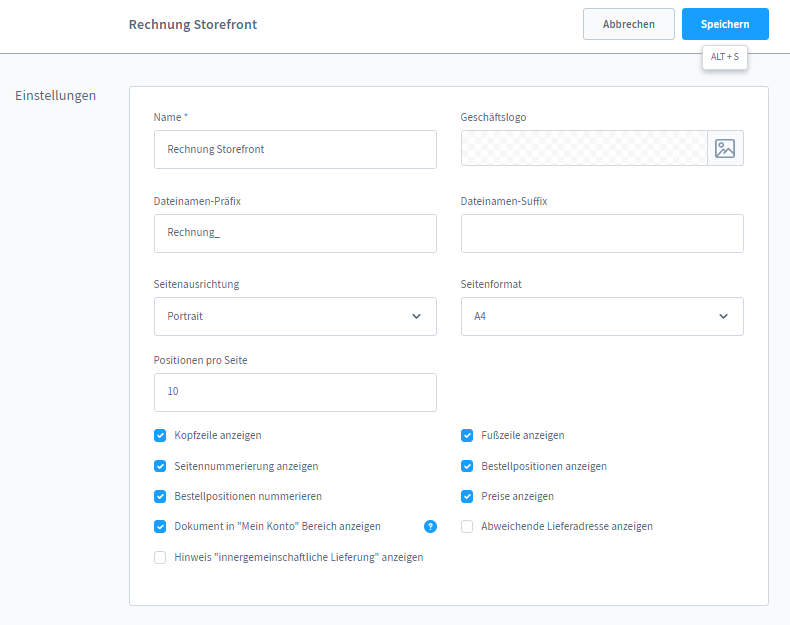 Shopware 6 Handbuch – 8. Kapitel: einstellungen bearbeiten