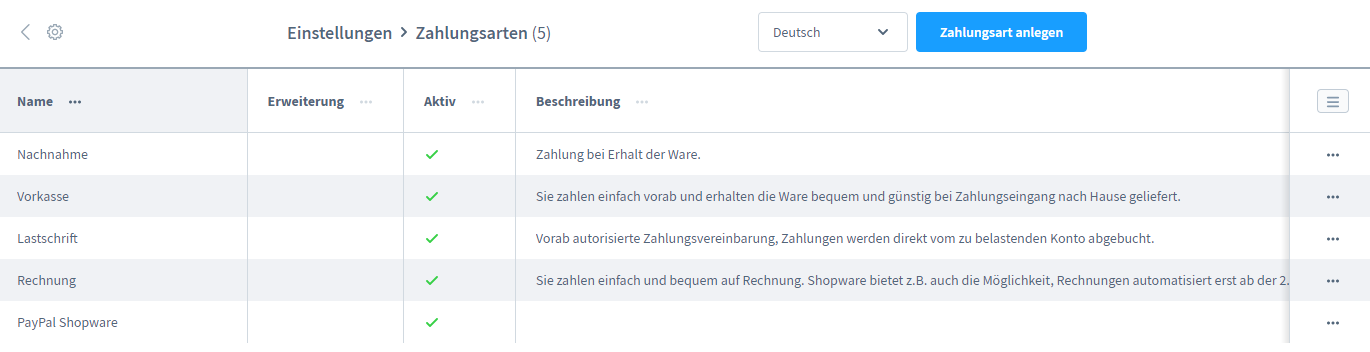 Shopware 6 Handbuch – 8. Kapitel: einstellungen bearbeiten