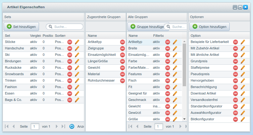 Shopware Handbuch – 2. Kapitel: Kategorien, Eigenschaften, Filter, Hersteller