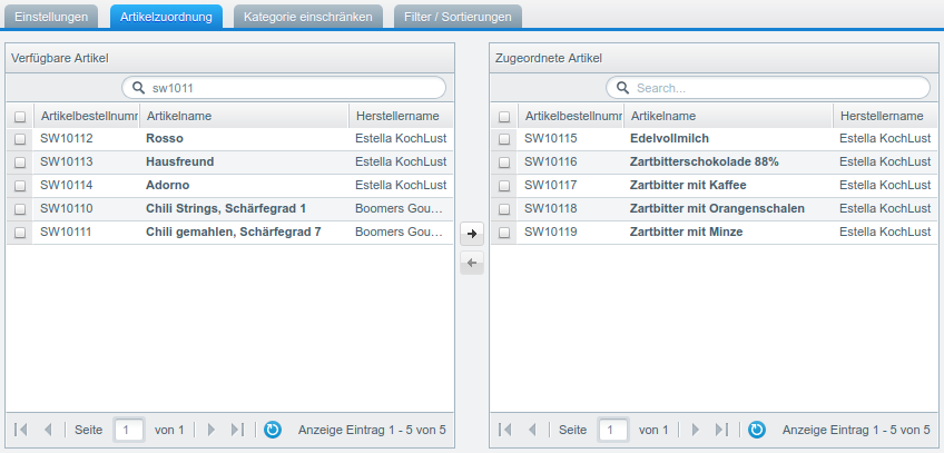 Shopware Handbuch – 2. Kapitel: Kategorien, Eigenschaften, Filter, Hersteller