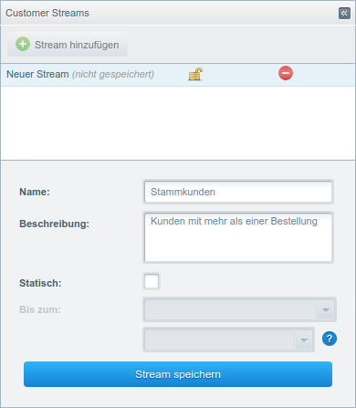 Shopware Handbuch – 5. Kapitel: Kunden und Customer Streams verwalten