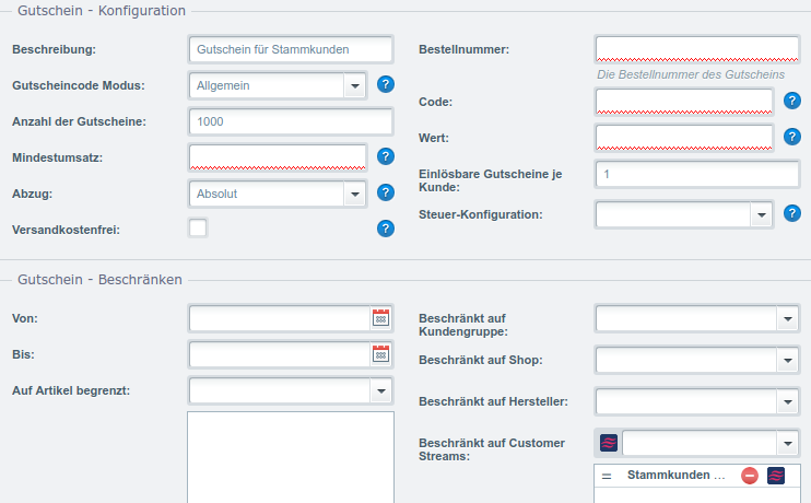 Shopware 5 Handbuch – 5.: Kunden/Customer Streams